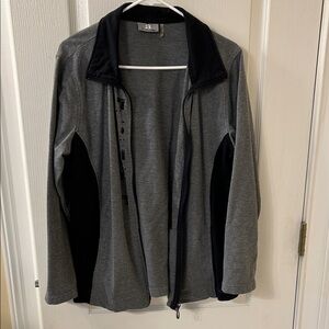 Gray and Black Zip-Up Jacket